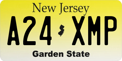 NJ license plate A24XMP