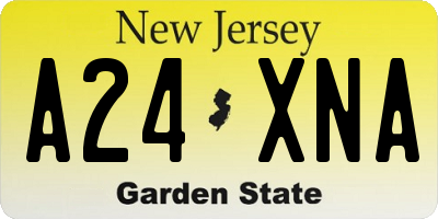 NJ license plate A24XNA