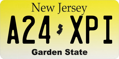 NJ license plate A24XPI