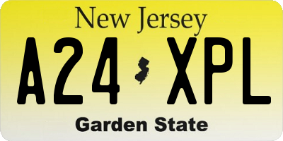 NJ license plate A24XPL