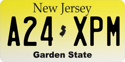 NJ license plate A24XPM