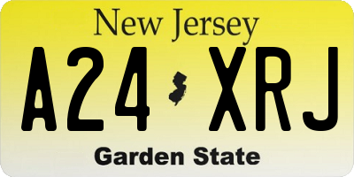 NJ license plate A24XRJ