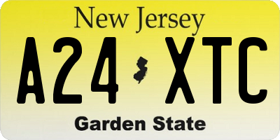 NJ license plate A24XTC