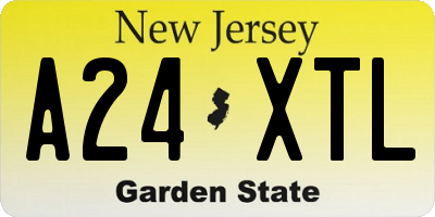 NJ license plate A24XTL