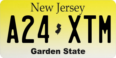 NJ license plate A24XTM