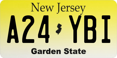 NJ license plate A24YBI