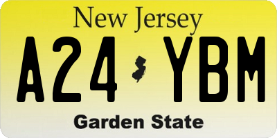 NJ license plate A24YBM