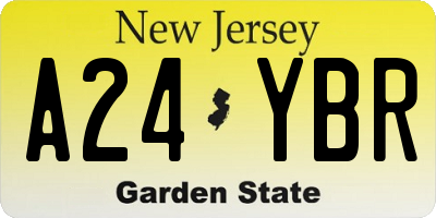 NJ license plate A24YBR