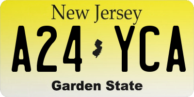 NJ license plate A24YCA