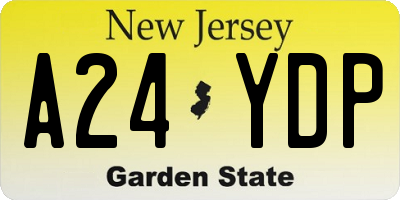 NJ license plate A24YDP