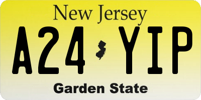 NJ license plate A24YIP