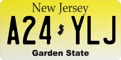 NJ license plate A24YLJ