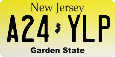 NJ license plate A24YLP