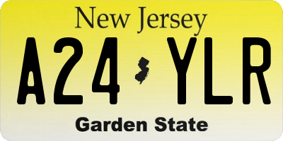 NJ license plate A24YLR