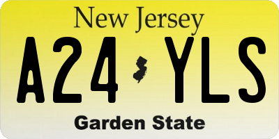 NJ license plate A24YLS