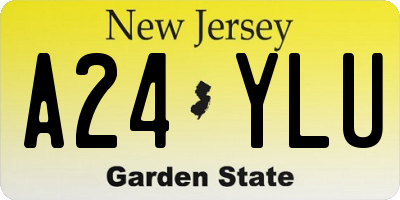 NJ license plate A24YLU