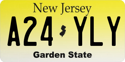 NJ license plate A24YLY