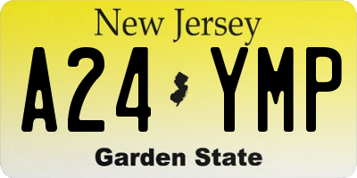 NJ license plate A24YMP