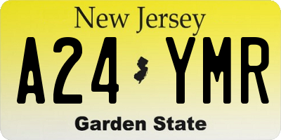 NJ license plate A24YMR