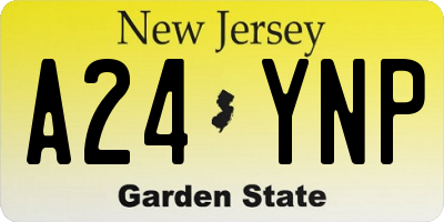 NJ license plate A24YNP