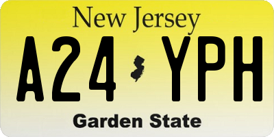 NJ license plate A24YPH