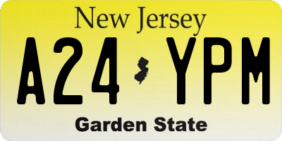 NJ license plate A24YPM