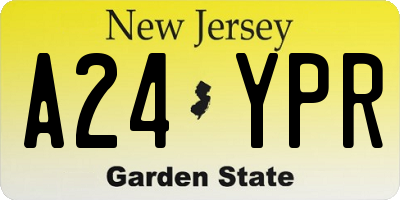 NJ license plate A24YPR