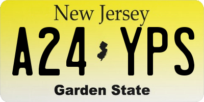 NJ license plate A24YPS