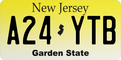 NJ license plate A24YTB