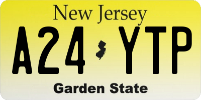 NJ license plate A24YTP