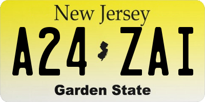 NJ license plate A24ZAI