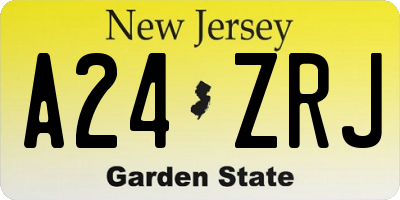 NJ license plate A24ZRJ