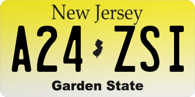 NJ license plate A24ZSI