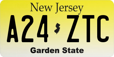 NJ license plate A24ZTC