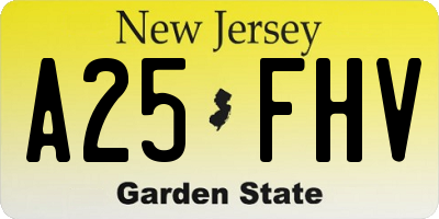 NJ license plate A25FHV