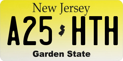 NJ license plate A25HTH