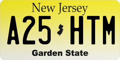 NJ license plate A25HTM