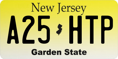NJ license plate A25HTP