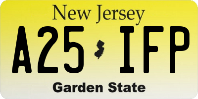NJ license plate A25IFP