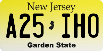 NJ license plate A25IHO