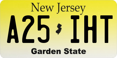 NJ license plate A25IHT