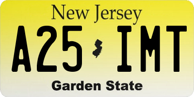 NJ license plate A25IMT
