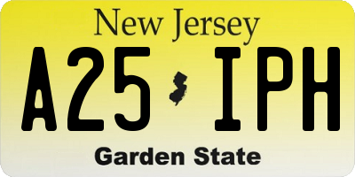 NJ license plate A25IPH