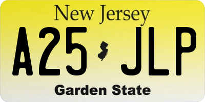 NJ license plate A25JLP