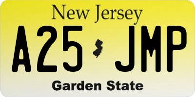 NJ license plate A25JMP