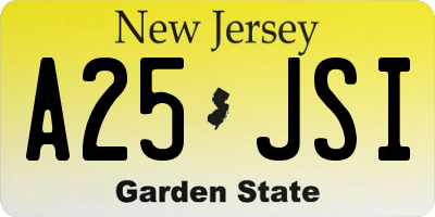NJ license plate A25JSI
