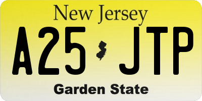 NJ license plate A25JTP