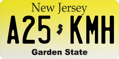 NJ license plate A25KMH