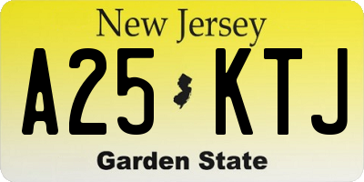 NJ license plate A25KTJ