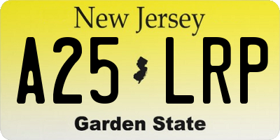 NJ license plate A25LRP